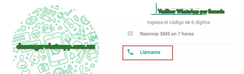 Verificar WhatsApp por llamada